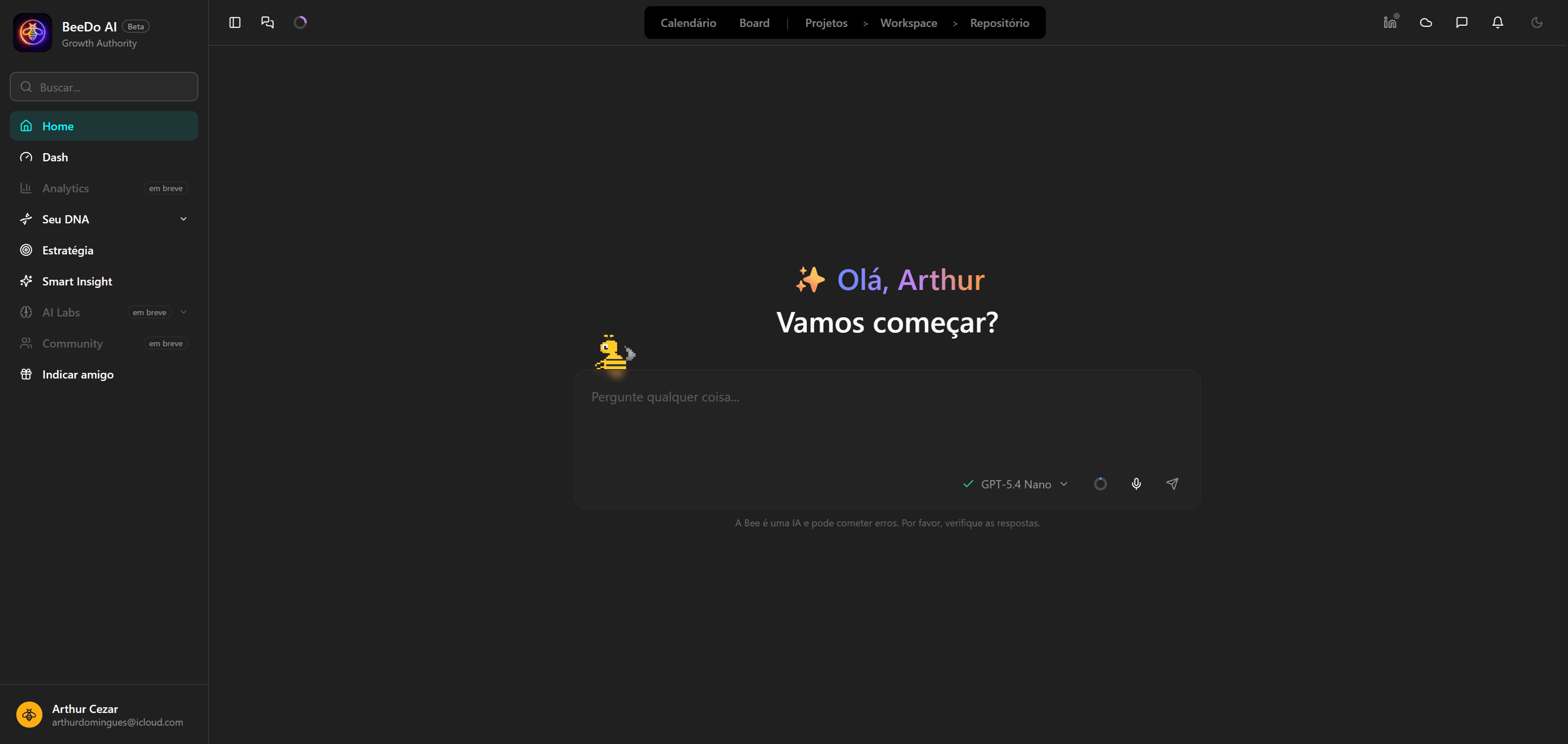 BeeDo AI — Tela 2